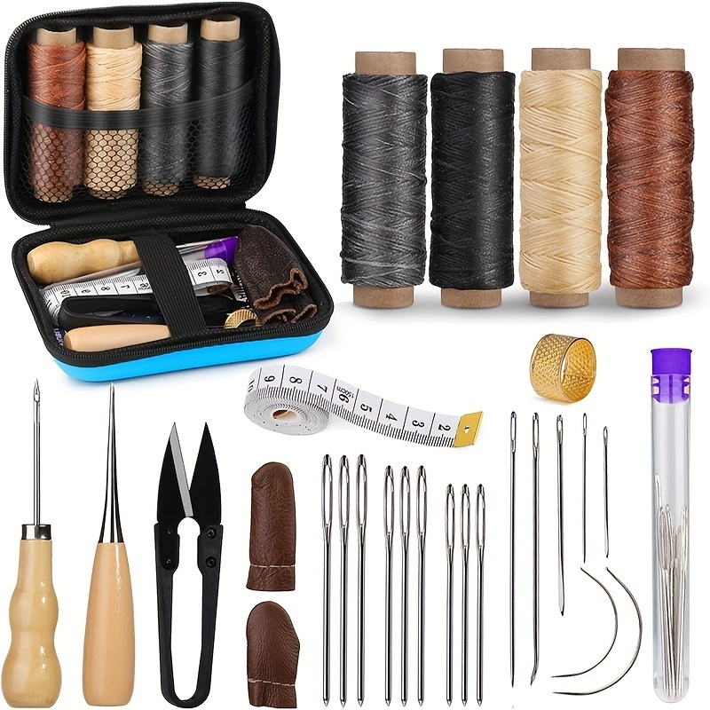Upholstery Leather Work - Leren naaiset, leren reparatieset met grove