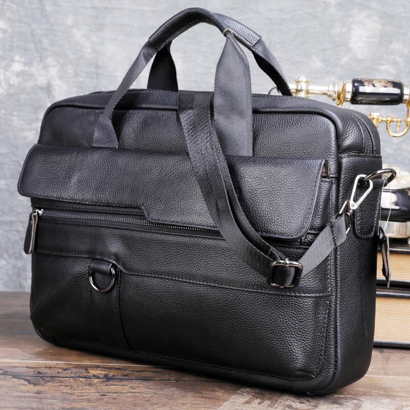Leather Work Handbags - Grote Mannen Echt Lederen Handtas Voor
