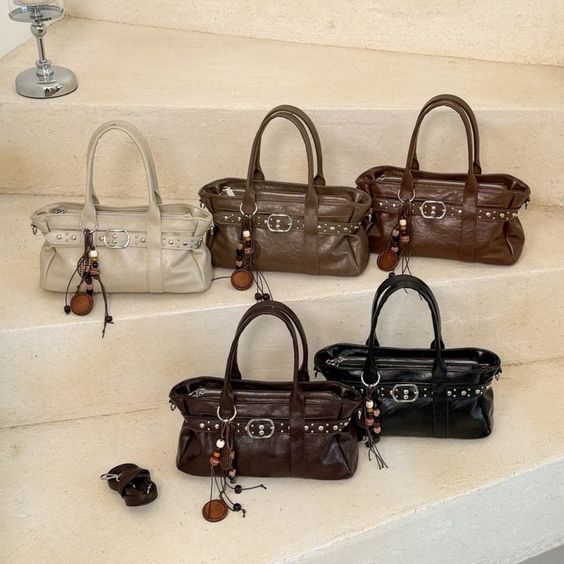 Dames handtas van bruin PU-lee - Leather Work Handbags recensie en prijs