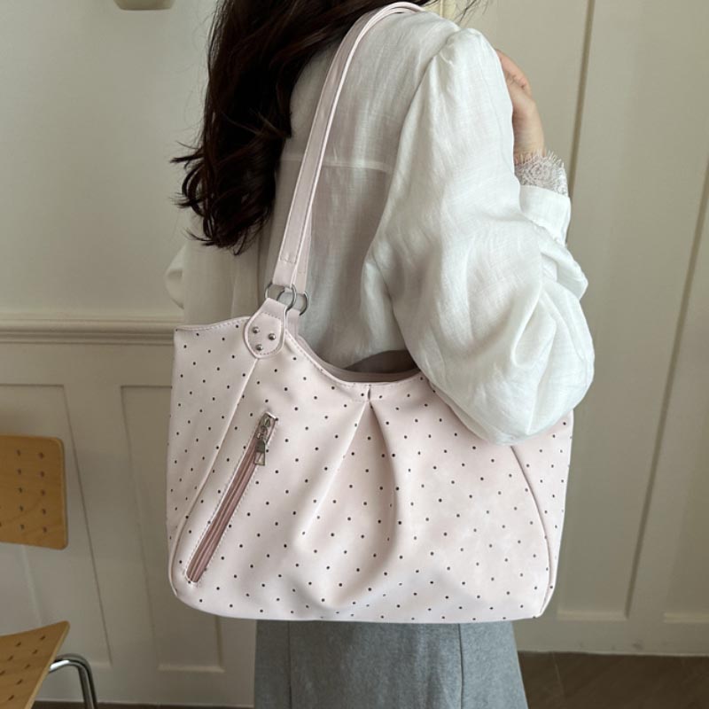 Koreaanse Polka Dot Schouderta - Leather Work Duffle Bag recensie en prijs