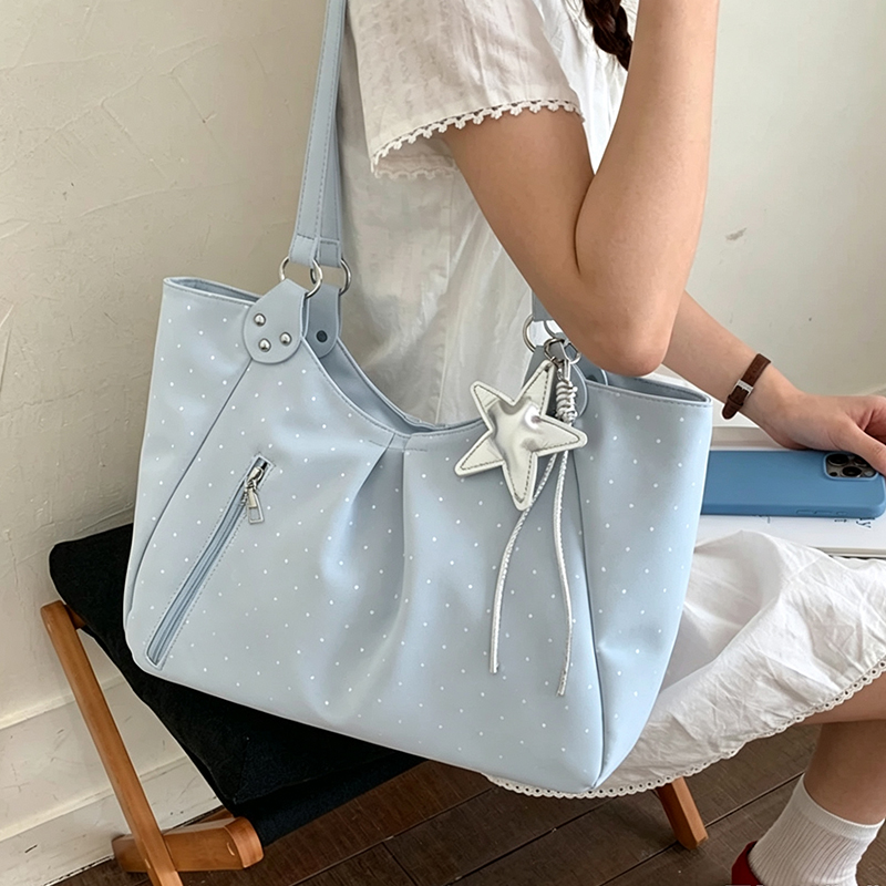 PU Lederen Polka Dot Tote Bag  - Leather Work Duffle Bag recensie en prijs