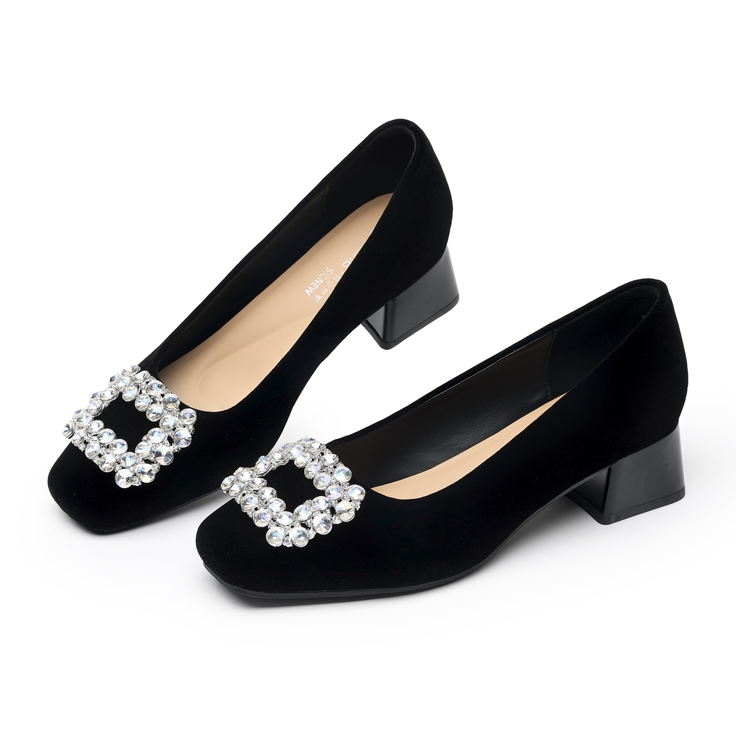 Damesschoenen met vierkante ge - Leather Work Women Shoes recensie en prijs