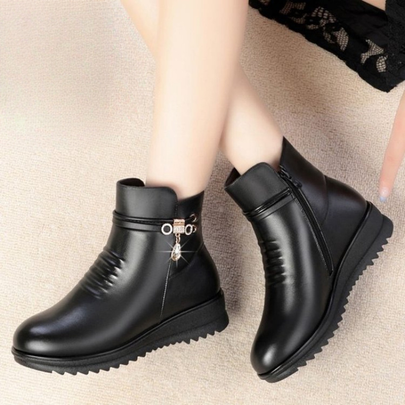 Warme winterlaarzen voor dames - Leather Work Women Shoes recensie en prijs