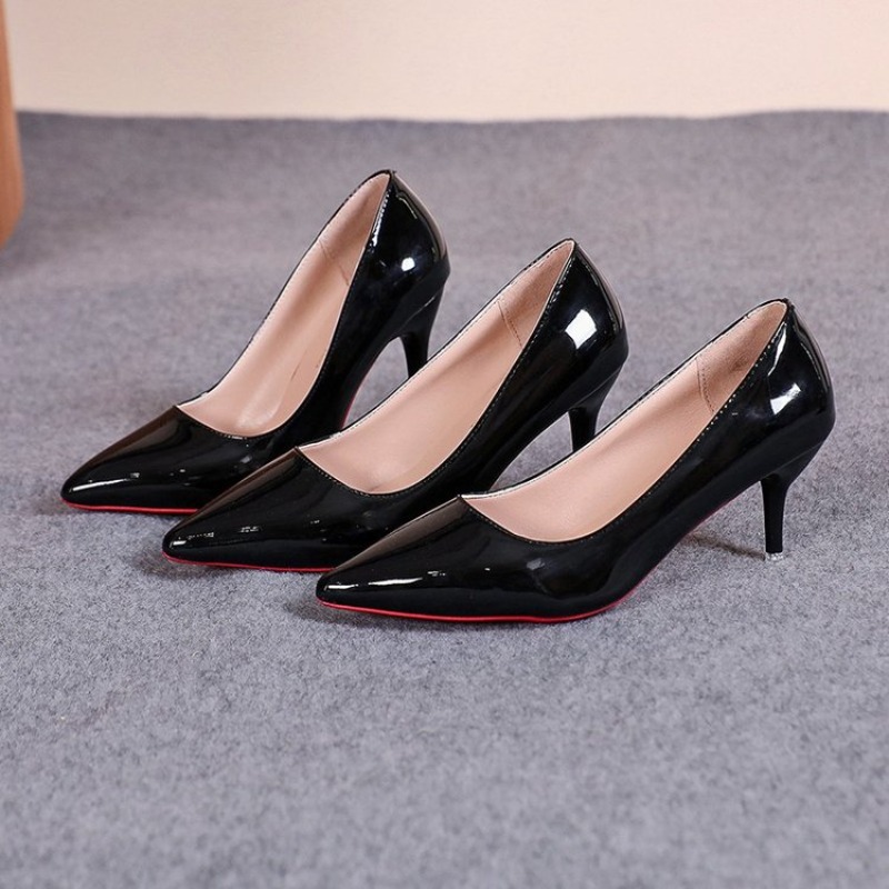 Sexy puntige neus lakleer hoge - Leather Work Women Shoes recensie en prijs