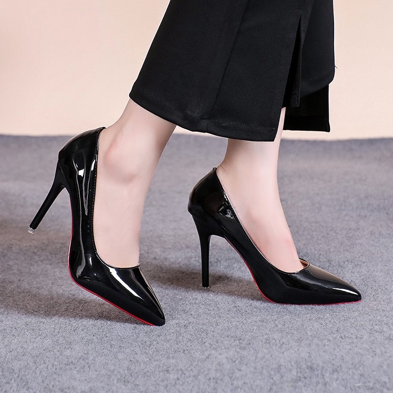 Sexy puntige neus lakleer hoge - Leather Work Women Shoes recensie en prijs