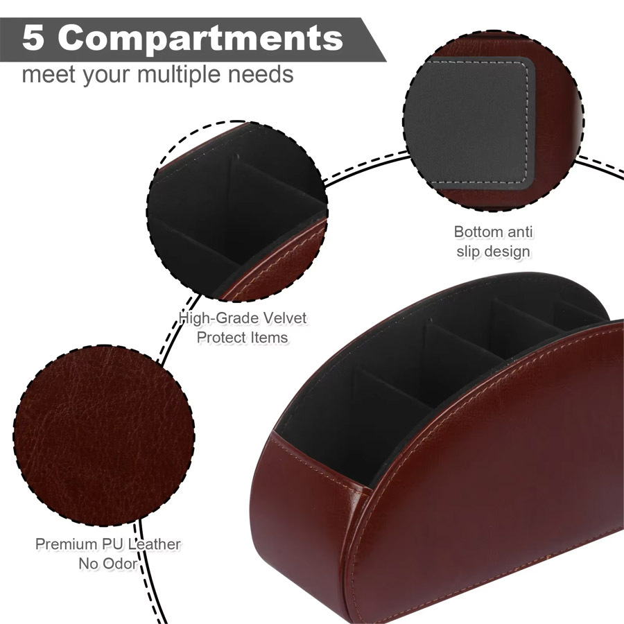 1Pc 5 Grid PU lederen desktop- - Leatherwork Table recensie en prijs