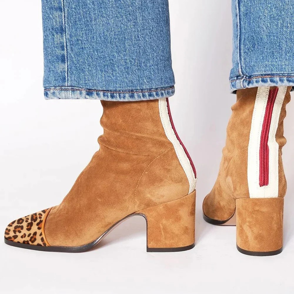 Suède leren dameslaarzen met p - Leather Work Women Shoes recensie en prijs