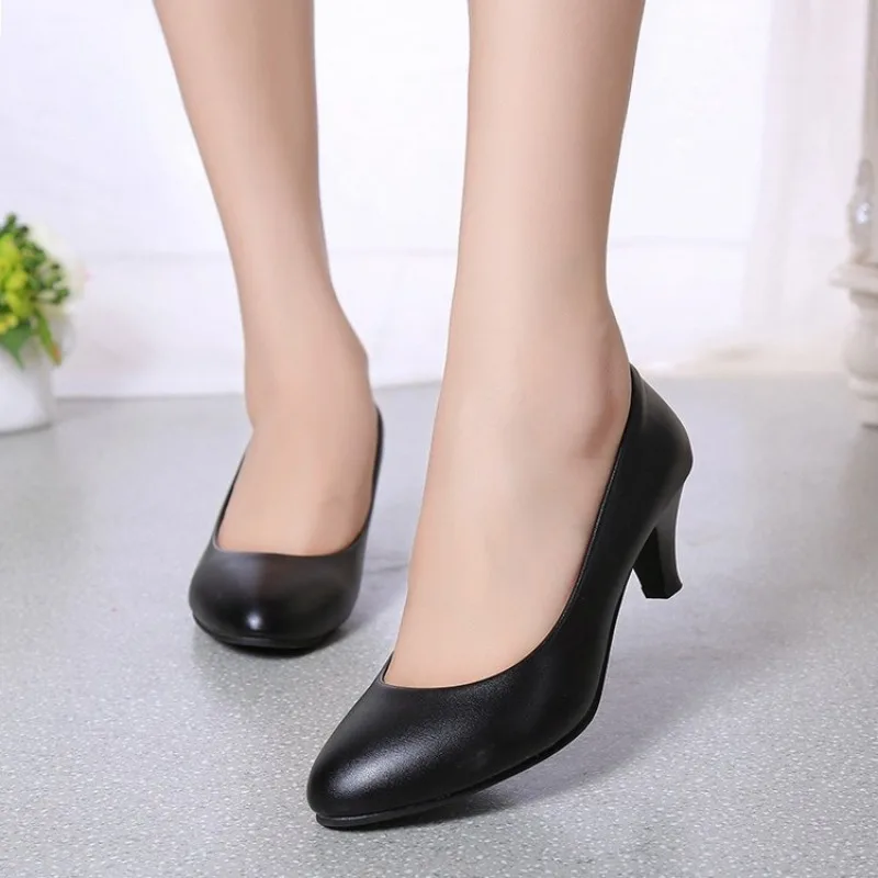 Pompen Naakt Ondiepe Mond Dame - Leather Work Women Shoes recensie en prijs