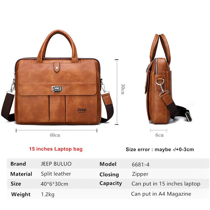 Jeep Buluo leren aktetas voor  - Leather Work Handbags recensie en prijs