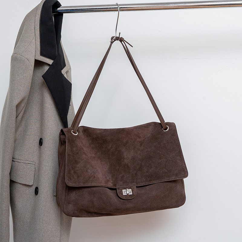 Echte suède leren schoudertas  - Leather Work Handbags recensie en prijs
