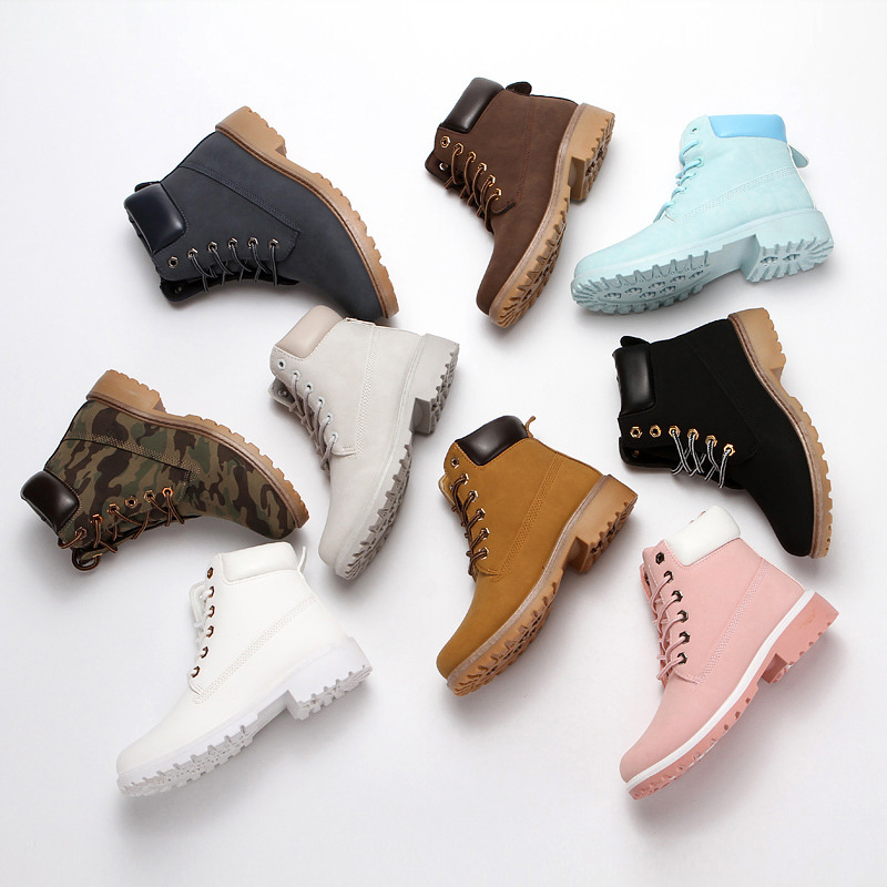 Damesplatformlaarzen Ronde neu - Leather Work Women Shoes recensie en prijs
