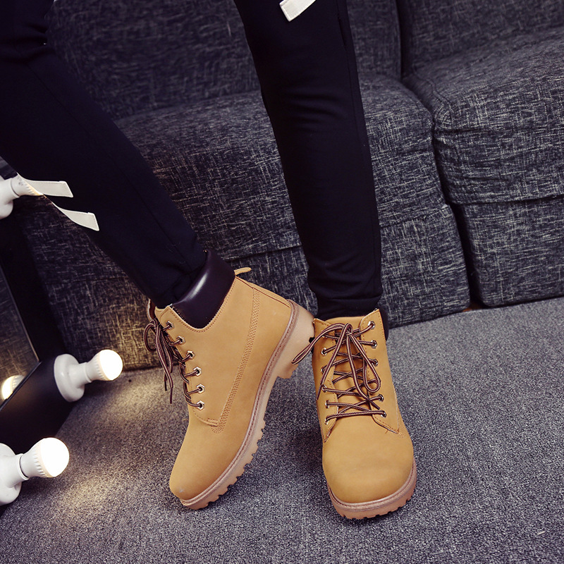 Damesplatformlaarzen Ronde neu - Leather Work Women Shoes recensie en prijs