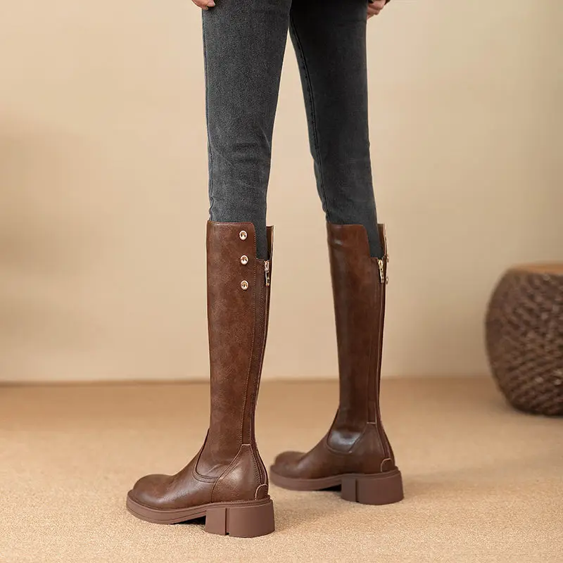 Herfst Winter Middenhak Dames  - Leather Work Women Shoes recensie en prijs