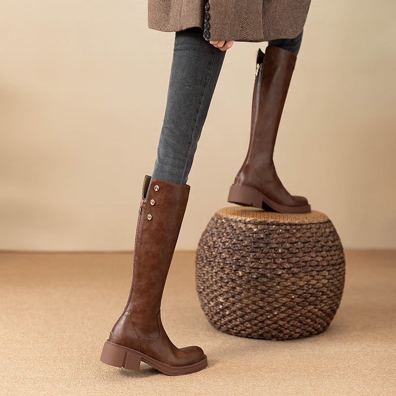 Herfst Winter Middenhak Dames  - Leather Work Women Shoes recensie en prijs